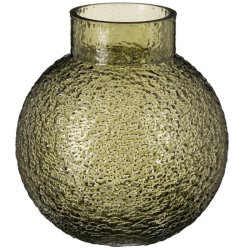 Kea Glass Vase Green 15.5 X 15CM