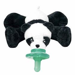 Nookums Paci-plushies Buddies - Panda Pacifier Holder - Adapts To Name Brand Pacifiers Suitable For All Ages Plush Toy Includes Detachable Pacifier
