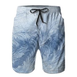 Zzwfi Ice Patterns On Winter Glass Summer Quick Dry Board Beach Shorts For Men M