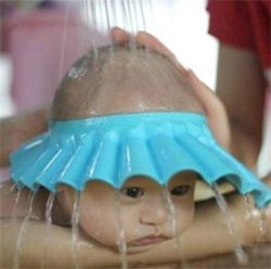 Adjustable Eva Soft Baby Shampoo Shower Cap - Yellow