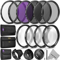 Complete 58MM Lens Filter Accessory Kit Uv Cpl Fld ND2 ND4 ND8 And Macro Lens Set For Canon Eos Rebel T7I SL2 T6I T6S