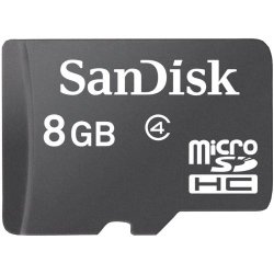 Sandisk 8GB Microsdhc Memory Card Class 4 Retail Package