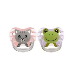 Dr Browns Prevent Silicone Pacifier 0-6M 2 Pack - Girl Animal