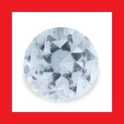 Aquamarine - Aqua Blue Round Diamond Cut - 0.110CTS