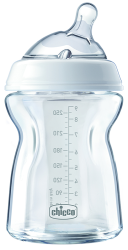 Chicco Natural Feeling Glass Bottle 2+ Months