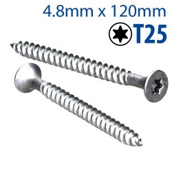 R-wo-t Screws For Steel Max 0 9 T25 4 8X120MM Zinc Fl Box Of 200