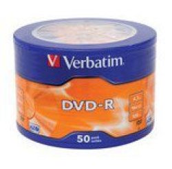 Verbatim - Dvd-r 4.7GB 16X Matt Silver Wagon Wheel 50 Pack