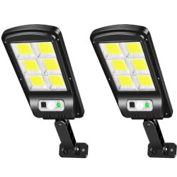 120 LED Outdoor LED IP66 Solar Street Lamp Pack Of 2
