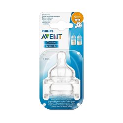 Avent Teat Silicone Fast 6M+ 2 Units