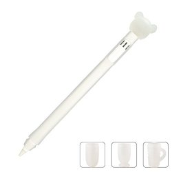 Colorcoral Silicone Case For Apple Pencil 5IN1 MINI Bear Silicone Case For Apple Pencil With 3 Protecting Cartoon Cap Translucent