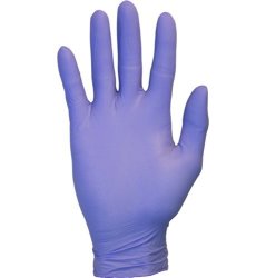 Nitrile Exam Gloves - Medical Grade Powder Latex Rubber Disposable Non Sterile Food Safe Indigo Purple Color Convenient Dispenser Pack Of 100 Size Medium
