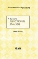 A Guide To Functional Analysis hardcover