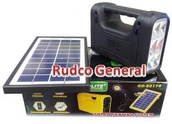 GDLite Solar Ligthing System With 3 X Smd LED Bulbs Solar Panel Charges Cellphone