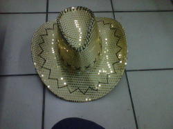 Cowboy Hat Gold With Sequins Stetson Style Hat