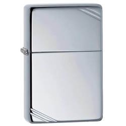 Zippo High Polish Chrome Vintage With Slashes