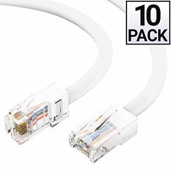 550MHz 24AWG Network Cable with Gold Plated RJ45 Non-Booted Connector Yellow 100-Pack - 3 Feet 10 Gigabit/Sec High Speed LAN Internet/Patch Cable GOWOS Cat6 Ethernet Cable 
