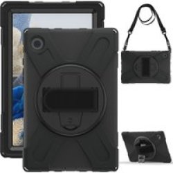 Tuff-Luv Armour Jack Rugged Case Includes Armstrap And Handstrap For Samsung Galaxy Tab A8 2021 10.5 Black