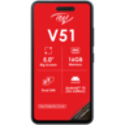 Itel V51 Black Dual Sim Smartphone 5-INCH 8GB