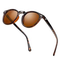 Vintage Polarized Round Sunglasses For Women And Men Classic Designer Style Sun Glasses Metal Retro Circle Frame Eyewear