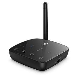 TaoTronics Long Range Bluetooth 5.0 Transmitter Receiver For Tv Wireless Audio Adapter For Home Stereos Aptx Low Latency Aptx HD Optical Digital Aux &