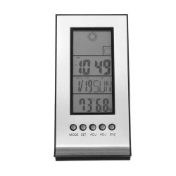 Indoor Outdoor Wireless Weather Thermometer Station Daily Clock Snooze Forecast
