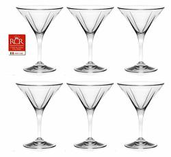 Rcr Cristalleria Italiana Invino Crystal Glass Drinkware Set Fusion Martini 7.75 Oz.