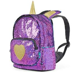 Shiny Glitter Magic Reversible Flip Sequin Unicorn Backpack 