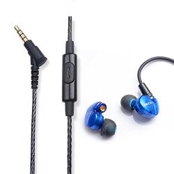 Okcsc DD3 Hybrid Earphones Ear-hanging Design Sport Running Earbud Headsets Mmcx Cable Material Ear Type Hifi Built-in Microphone Corded Headsets Blue