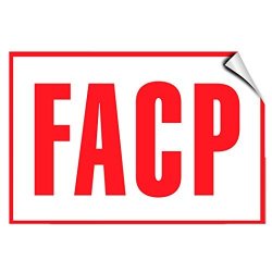 Facp Hazard Fire Label Decal Sticker 7 Inches X 5 Inches