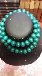 Turquoise Coloured Wooden Decor Beads Or Wear Them If You Want As An Accessory