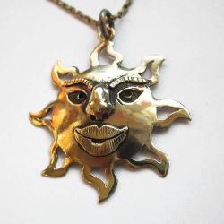 Gold Sun Pendant - Made To Order