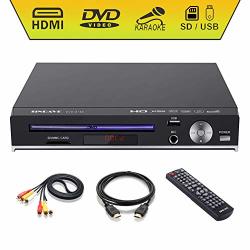DVD Player Sindave Compact Players For Tv Region Full HD Upscaling 1080P Upconverting Divx USB Direct Copying And Playback Sd Cardreader Karaoke MIC