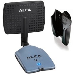 Alfa AWUS036NHV 802.11N High Power 5000MW Wireless-n USB Wi-fi Adapter W Removable 7DBI Panel Antenna & Suction Cup Mount - 802.11 B g n - 150MBPS