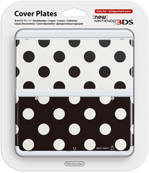 Nintendo - New 3DS Coverplate - Black And White Dots 3DS