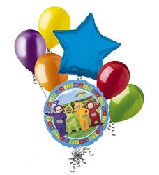 7 PC Teletubbies Balloon Bouquet Party Decoration Birthday Laa Po Dipsy Tinky
