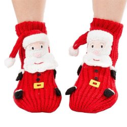 Lovely Adult 3D Cartoon Animal Household Floor Woolen Knitted Christmas Socks
