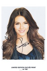 Rare Poster Thick Victoria Justice Signed Rp Disney Signature Autograph Reprint 'D 100 12X18
