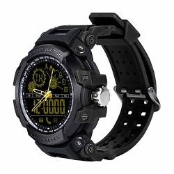 Xumingznsb Smart Watch Pointer Sport Type Depth Waterproof Free Long Standby Bluetooth Sports Step Information Reminder Smart Watch Color : Black