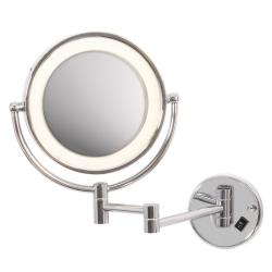 Polished Chrome Mirror Wall Light With Switch