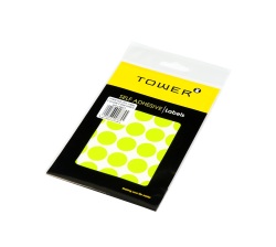 Tower C19 Colour Code Labels Sheets - Fluorescent Lime