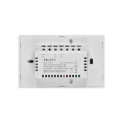 T2US Us Plug WIFIRF433 Touch Panel Switch - White 1 Gang