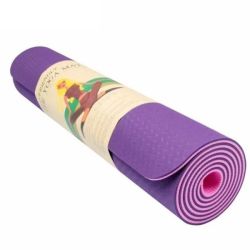 Double Sided Yoga Mat - Gym Accessory - Red Flame & Black