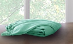 Marcini Bamboo Fiber Cotton Throw Blanket - Turquoise