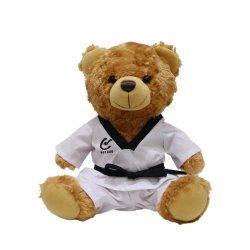 Wacoku Plush Bear 20CM With Taekwondo Uniform -H986-TKD