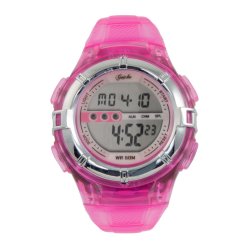 Gotcha - Ladies 50M Wr Pink Jelly Midsize Digital Watch