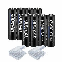 Palo 8 Pack 900MAH 1.2V Aaa Ni-mh Rechargeable Batteries - Ul Certificate