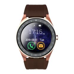 Xanes V5 1.54IN Full Touch Screen Support Sim Card Bt Call Smart Watch Phone Sleep Monitor Multiple Sports Modes Fitness Bracelet - Brown