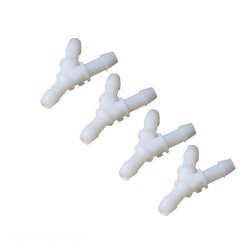 4 Pieces Of 4 To 4 Solvent Resistant Y Connector For Ink Tubing White