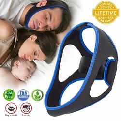 Anti Snoring Chin Straps Ajustable Stop Snoring Solution Snore Reduction Sleep Aids Anti Snoring Devices Snore Stopper Chin Straps For Men Women Snoring Sleeping