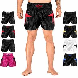 Elite Sports Muay Thai Mma Kickboxing Shorts Kickboxing Muay Thai Training Shorts For Men And Women Red Medium